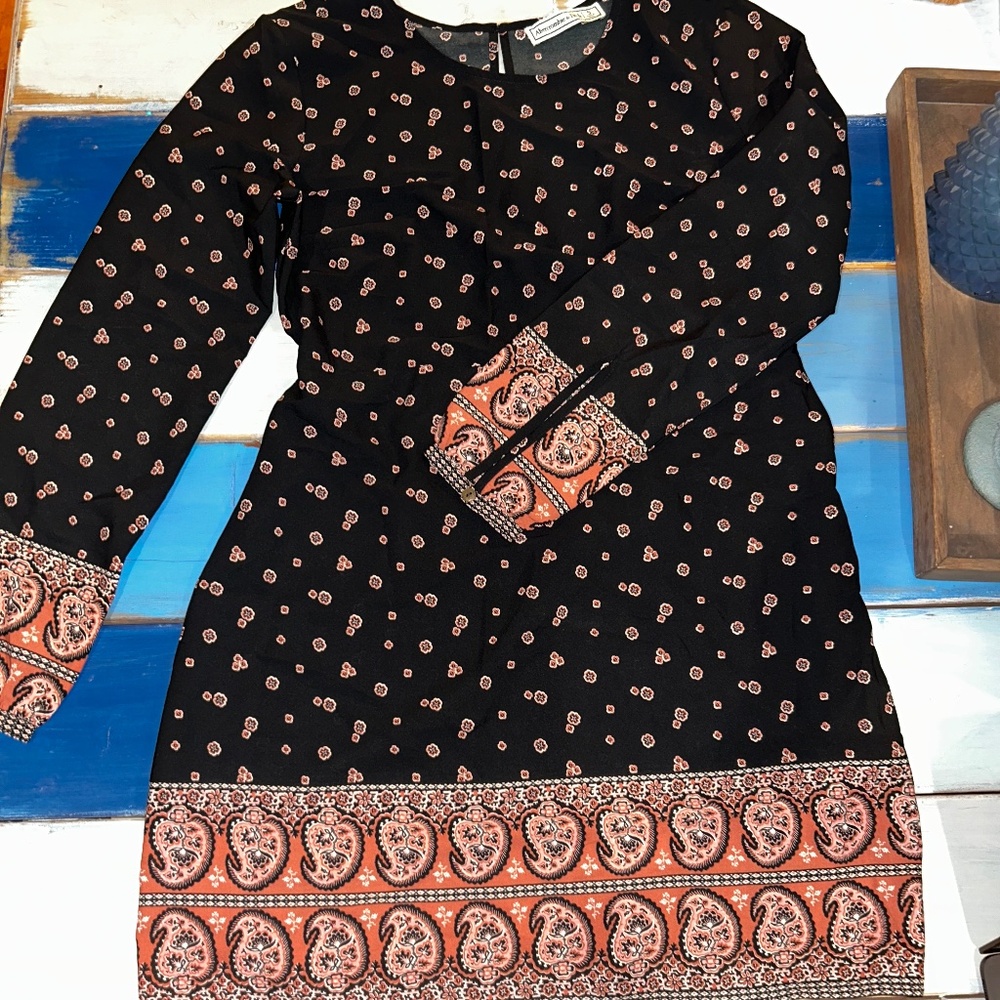 Abercrombie & Fitch Multi Color Paisley Mini Dress